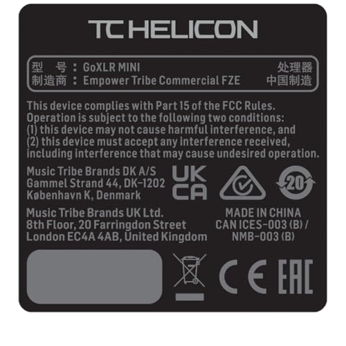 Mélangeur de diffusion en ligne GoXLR MINI-WH TC Helicon avec interface USB audio PC - 6