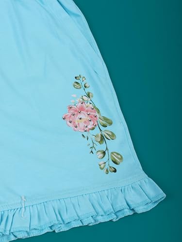 Image of KiddoPanti Girls 100% Cotton Bottom Hem Frill Hot Shorts