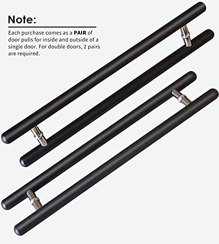 Poignée de porte intérieure extérieure double face bois 120cm - 8