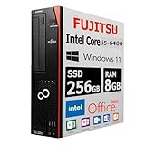 【整備済み品】富士通 デスクトップPC D586/第6世代 i5-6400/Win11 Pro/MS Office H&B 2019/wajunのwifi/Bluetooth/DVD/8GB/256GB SSD