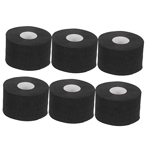VINTORKY - VINTORKY Disposable Barber Neck Strips 6pcs Black Neck Paper Tissue Roll Salon Hairdressing