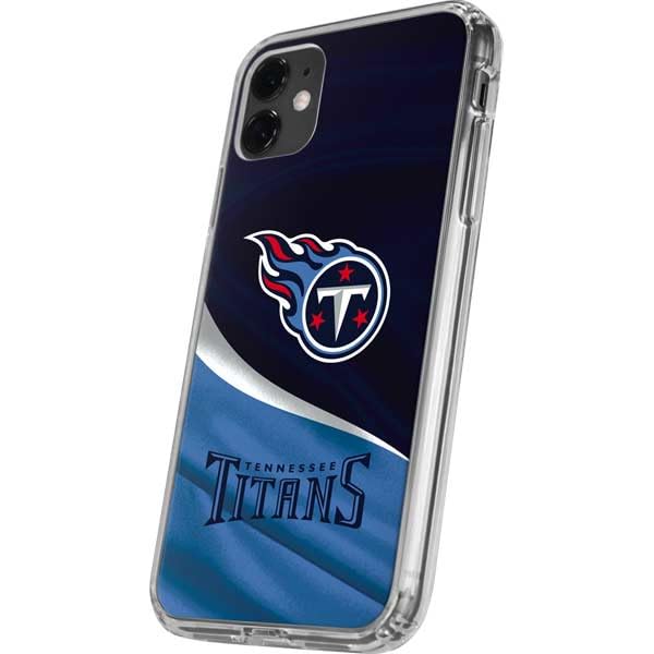 Skinit Clear Phone Case Compatible with iPhone 11 - Officially Licensed NFL Tennessee Titans Design