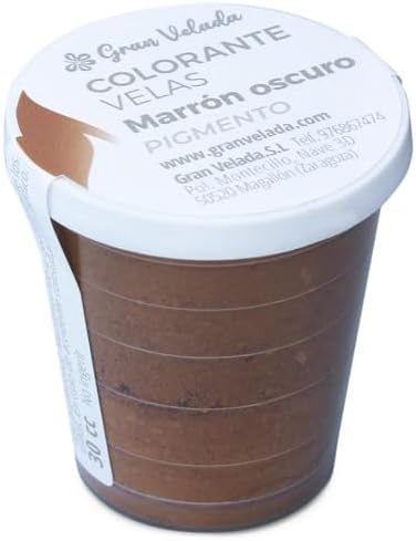 Colorante para Velas en Polvo Marrón Oscuro | Pigmento de Alto Re...