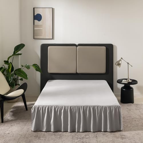 Bed Skirt Queen Size Ruffled Bed Skirt with Split Corners, Queen Bed