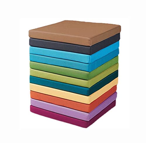 SWD TWTH Galette de chaise imperméable 40 x 40 cm, épaisseur 5/8 cm, coussin de chaise de jardin 50 cm, pour intérieur ou extérieur, pour patio, bureau (40 x 40 x 5 cm, bleu) Cover