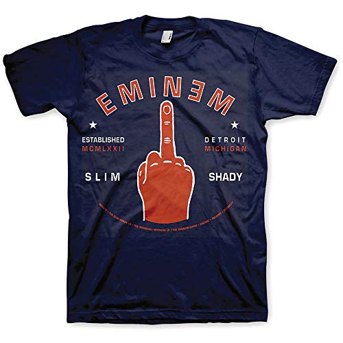 T-Shirt Eminem Detroit Finger Rock Off pour homme noir taille XXL