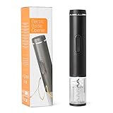 Amazon Basics - Abridor de vino eléctrico inalámbrico con cortador de aluminio, funciona con pilas, negro, 54 x 48 x 270 mm (L x An x Al)