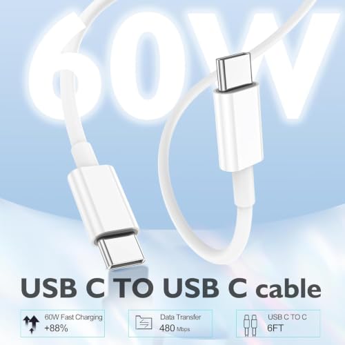 Image of iPad Pro Charger,iPad Charger Fast Charging,40W USB C Wall Charging Adapter with 6FT USBC to C Long Cable Cord for Apple iPad Pro 13 /12.9 /11 in 2026-2018,iPad 11th(A16),iPad Air 5th /4th,i Pad mini 6 /7