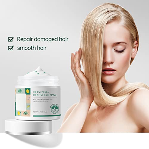 Ropalia Green Energy Boosting Hair Mask, Anti-Hair Loss Repair Deep Conditioner For Dry Damaged Hair, Anti-Frizz Repair Treatment For Split Ends & Breakage Scalp Treatments Hair Care #TOP5
