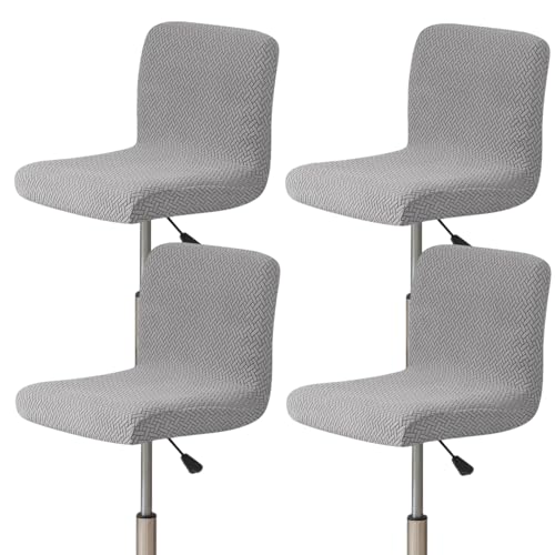 Image of Chair Covers Bar Stool Cover 4pc Bar Chair Cover Swivel Bar Stool Slipcover | Stretch Counter Height Bar Stool Cover High Back Chair Cover Counter Stool Bar Chair Covers for Kitchen Pub Dining Room,48