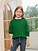 Haloumoning Girls Pullover Sweaters Kids Cute Cable Knit Long Sleeve Crewneck Chunky Jumper Tops 5-14 Years Green