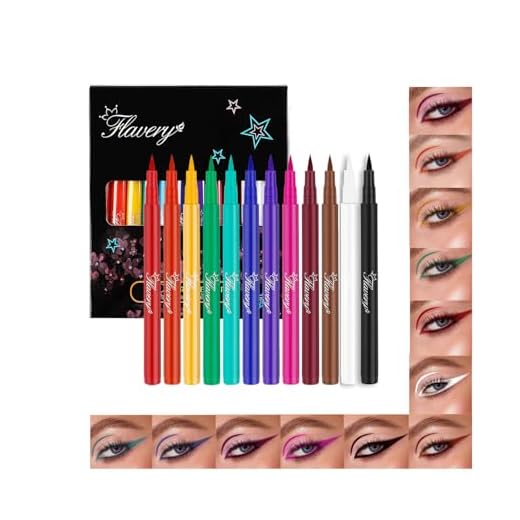 Pakivs 12 Colors Matte Liquid Eyeliner Set for Women