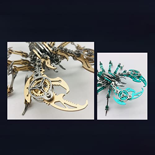 Rompecabezas de metal 3D para montar modelo mecánico de escorpión DIY de 454 piezas 2