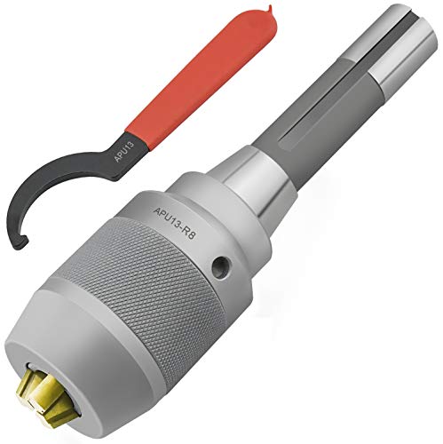 Earl Diamond APU16 1/32-5/8 Zoll R8 Schaft Präzisions-Integriertes Schnellspannbohrfutter, R8 - APU13, APU13 - (1/32"- 1/2") Cover