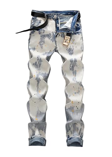 Men's Street Fashion Versatile Casual Straight Tube Slim fit Retro Washed Denim Jeans