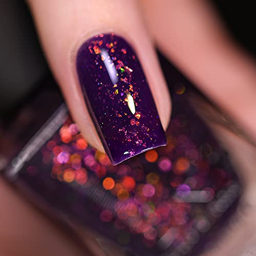 Image of ILNP Jinx - Deep Purple Jelly Shimmer Nail Polish
