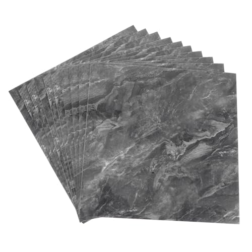 Cabilock 10 Pièces Carrelage Adhésif Effet Marbre en Pvc, Installation Facile et Étanche, pour Salon et Salle à Manger, Revêtement Mural Décoratif et Pratique