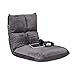 Relaxdays, Gris Coussin siège, Chaise, Yoga, Gaming, Sol, Moelleux, Confortable, Pliable, Flex, 6 Positions, Max. 100 kg, Mousse, MDF, Polyester, 1 élément