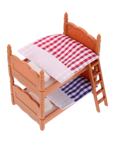 TOZBLEU Puppenetagenbett - Etagenbett für Baby Puppe, Puppen Zubehör,...