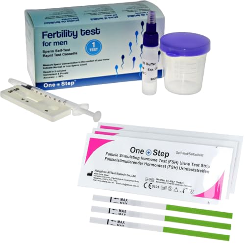 Comprehensive Couples Fertility Test Kit – Female Fertility FSH Strips & Male Sperm Count Test – Easy, Accurate Home Testing for Men and Women