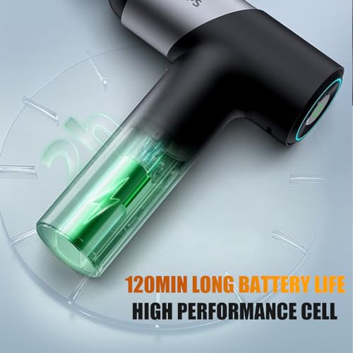 Image of Philips Powerful Massage Gun, Muscle Massage Gun Deep Tissue, Percussion Massage Gun with 6 Replacement Heads, Fascial Gun with 5 Levels of Intensity, Suit for Home Office Gym