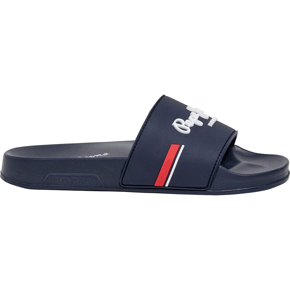 Pepe Jeans Slider Zone B Shoes, Blue (Navy), 2.5 UK