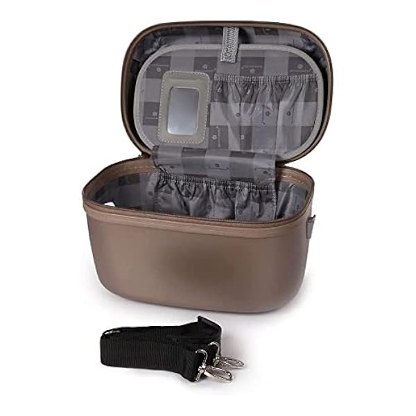 Snowball – Beauty Case Snowball Dublin, 34 x 24 cm, in plastica ABS e tessuto, Idea Regalo per Donna, ecru (bianco) - 31935