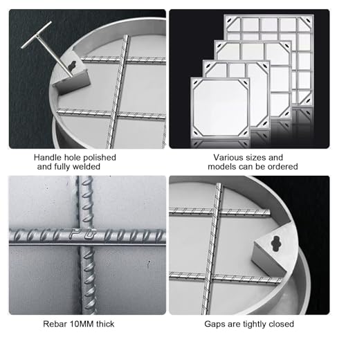Tapa de tanque séptico de acero inoxidable estanca y duradera para exteriores 5
