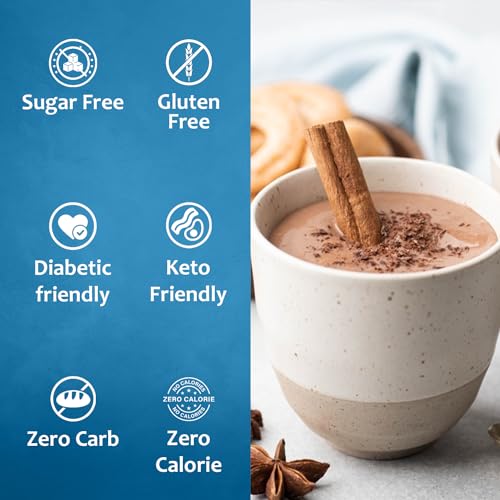 Syruvia Sugar Free Coffee Syrup, Cinnamon Dolce Flavored Syrup for Drinks, Lattes, and Desserts – 25.4 fl oz, With Pump