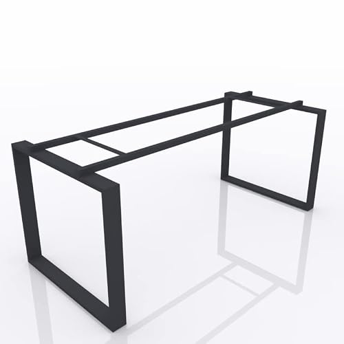 Miniatura 3 de Duófic Mesa De Oficina Con Estructura De Marco Cerrado Color Gris Grafito. Tablero De Melamina Disponible En Varios Colores. Fabricado En España. Envio A Toda La Península. Blanco, 200x80