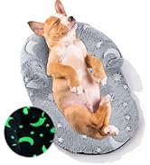 MABOZOO Dog Bolster Pillow, Glow in The Dark Dog Calming Pillow Dog Neck Pillow with Washable Cov...
