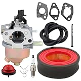 Hipa 951-05221 Carburetor for 21' 5.0 hp powermate Tiller for Yard Machines 140cc carb 11A-02SB700 11A-B0S570 Troy-Bilt Cub-Cad Craftsman Ryobi With Air Filter Replace 651-05221 951-10881 751-10881
