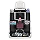 Annmore Auto Organizer für Toniebox Starterset, Kinder Rücksitzschoner mit Halter für 10 Zoll Tablet, Sitzschutz Rückseite, Schwarz, 1 Stück