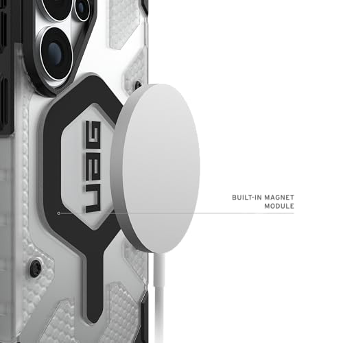 Image of Urban Armor Gear UAG Designed for Galaxy S26 Ultra 5G Case, Pathfinder Clear - Compatible with Magnetic Charging Transparent Rugged Military Drop Tested Protective Cover - Ice /Silver