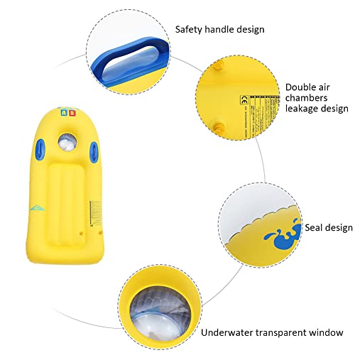 Brinquedo de prancha de surf para crianças, Durable Surf Body Board com alças ergonômicas, Pranchas