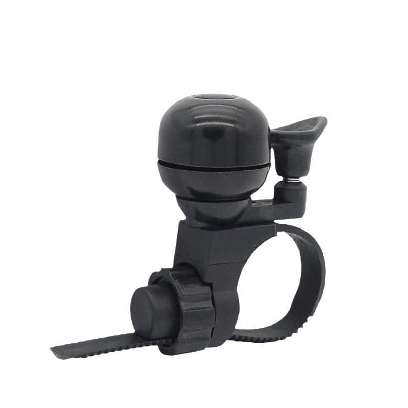 Timbre de bicicleta negro ruidoso – Campana retro de aluminio y plástico – para bicicleta de carretera, bicicleta de montaña, bicicleta de ciudad, bicicleta eléctrica y bicicleta infantil, impermeable