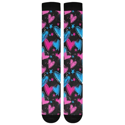 Image of Nander Funny Llama Cactus Compression Socks Women Men for (20-30mmHg) Athletic Sports,Running,Travel Knee High Stockings