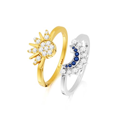 Stackable-Sun-and-Moon-Gold-Rings-for-Women-14K-Gold-PlatedSliver-Celestial-Cubic-Zirconia-Rings-for-Women-Trendy-Knuckle-Bands-Ring-Set-Fashion-Jewelry-for-Women-Size-6-10