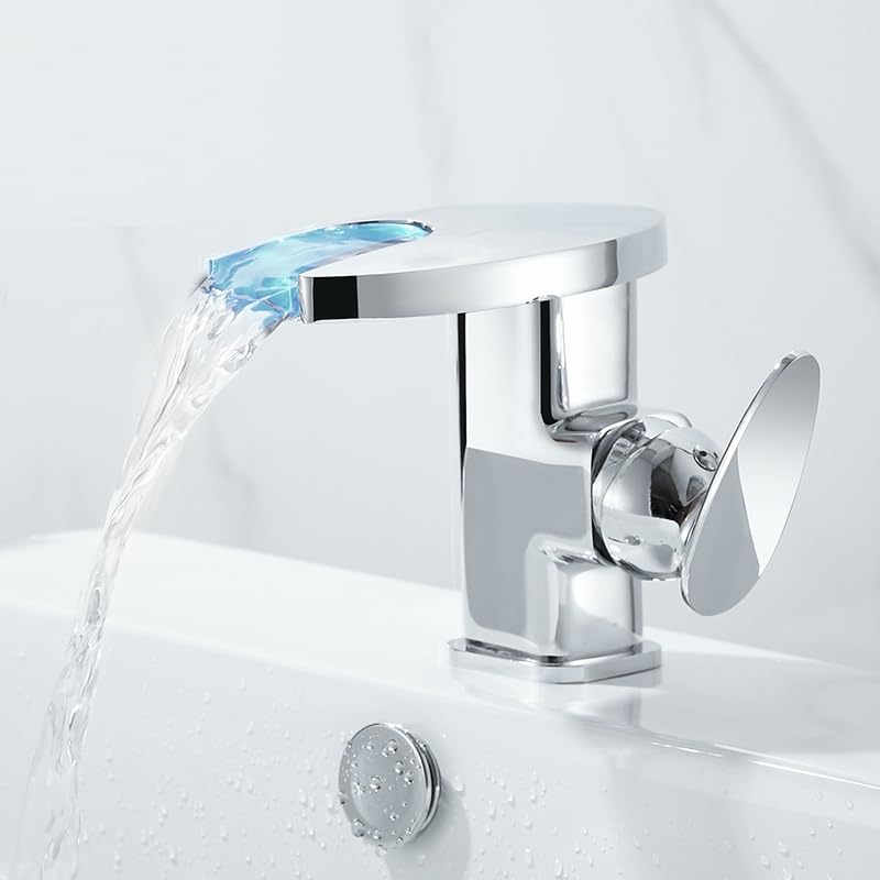 Robinet Cascade cuivre Noir mitigeur lavabo capteur intelligent chaud froid