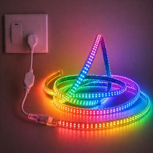 Image of 3 Meter LED Strip Light with Connector | Flexible Decorative Rope Light for Home, Bedroom, TV Backlight, Ceiling, Party & Festival Decoration (Multicolor, 3 Meter)
