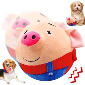 Active Moving Pet Plush Toy, Jouet Interactif pour Chien, Balle Rebondissante en Peluche pour Animaux de Compagnie, Chat et Chien