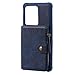 Produktbild Boloker für Samsung Galaxy S20 Ultra Hülle + Displayschutz, Reißverschluss Flip PU Leder Schutzhülle Stand Handy Tasche Brieftasche Unterstützung Wallet Case Cover [Magnetisch] (Blau)