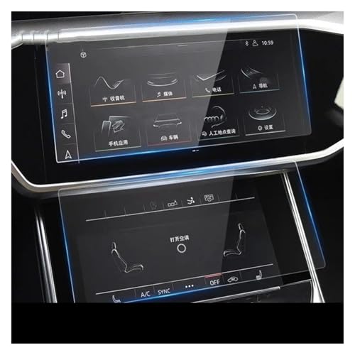 Protection écran TPU pour A6 A7 C8 film anti-rayures pour navigation GPS de voiture x2