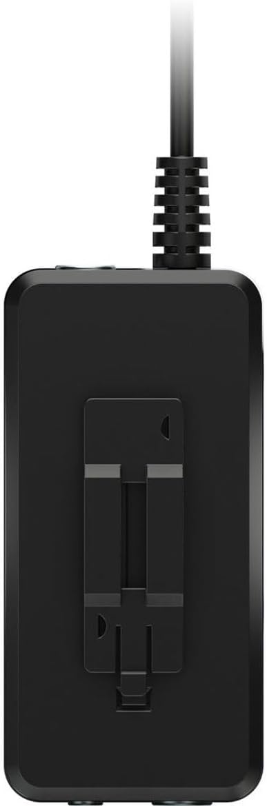 Сиде view of TC Helicon GO GUITAR showing the integrated belt clip