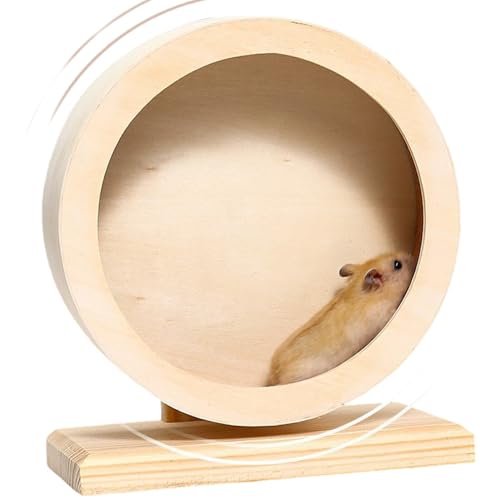 Hamster Wheel 6 Inch Waterproof Moistureproof Stable Wooden Silent Hamster Wheel for Dwarf Hamsters, Gerbil Rat, Small Animals