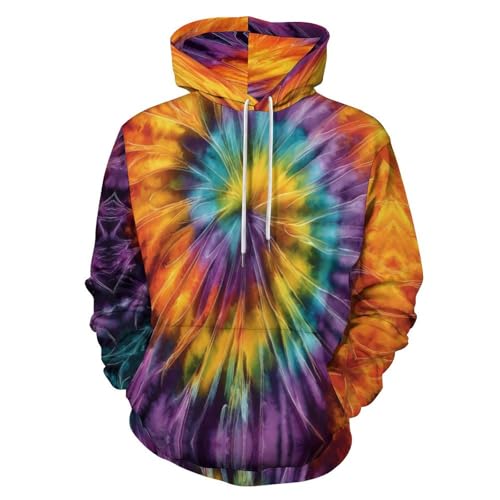 Sweat 3D orange-violet pour vos sorties streetwear et festivals d'automne