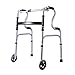 Zimmer Frame with Wheels Folding Lightweight Mobility Walking Aid Double The Comfort