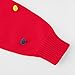 Kids Knit Cardigan Sweater with Colorful Pompom Cute Warm Long Sleeve Button Down Knitwear Jacket (Red, 18-24 Months)