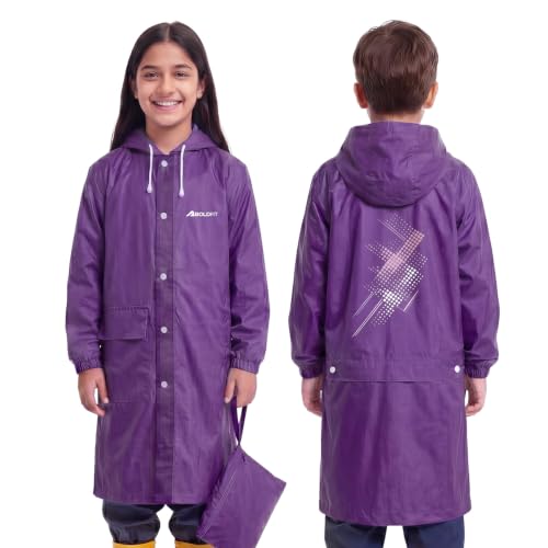 Image of Boldfit Unisex Kids Long Raincoat with Bag Slot for Boys & Girls Polyester Waterproof Jacket