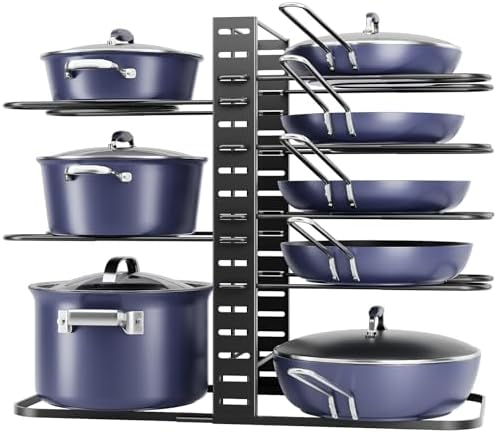 ORDORA Pots and Pans Organizer under Cabinet 14.55 Height, Adjust...